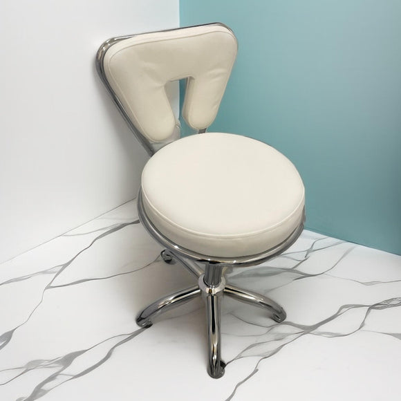 Adjustable Therapist Stool with Back Rest