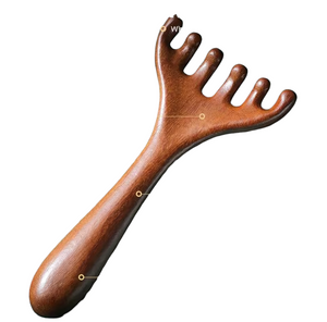 Natural Sandalwood Antler Massage 6 Claw Comb